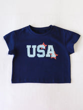 Applique Tee - Navy USA Stars